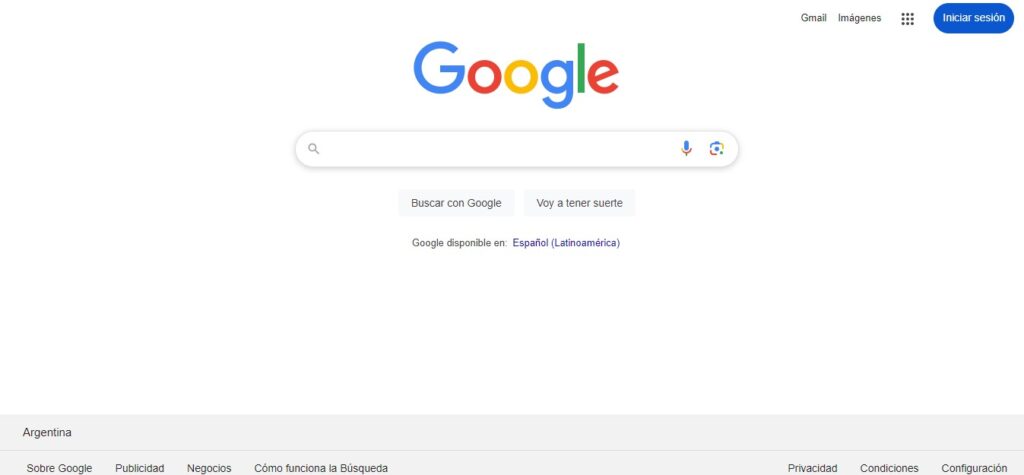 motor de búsqueda de google